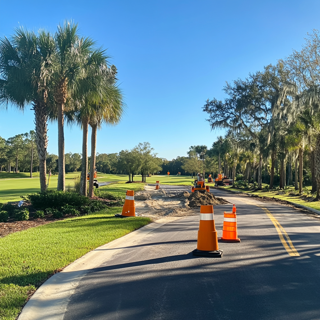 Golf course under construction in The Villages, Florida