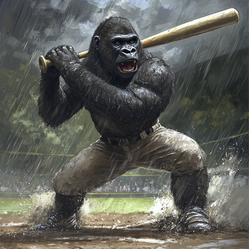 Gorilla hits game-winning grand slam in baseball game