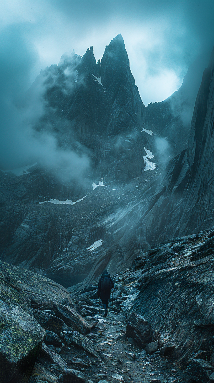 Grim reaper hiking with two hikers in Colorado.