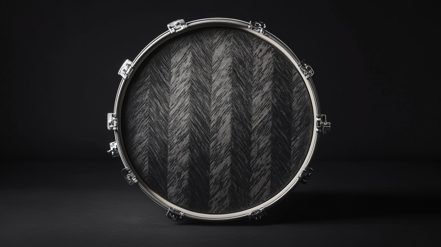 Grunge Bass Drum with Blank Logo Spot, High-Resolution Product Shot