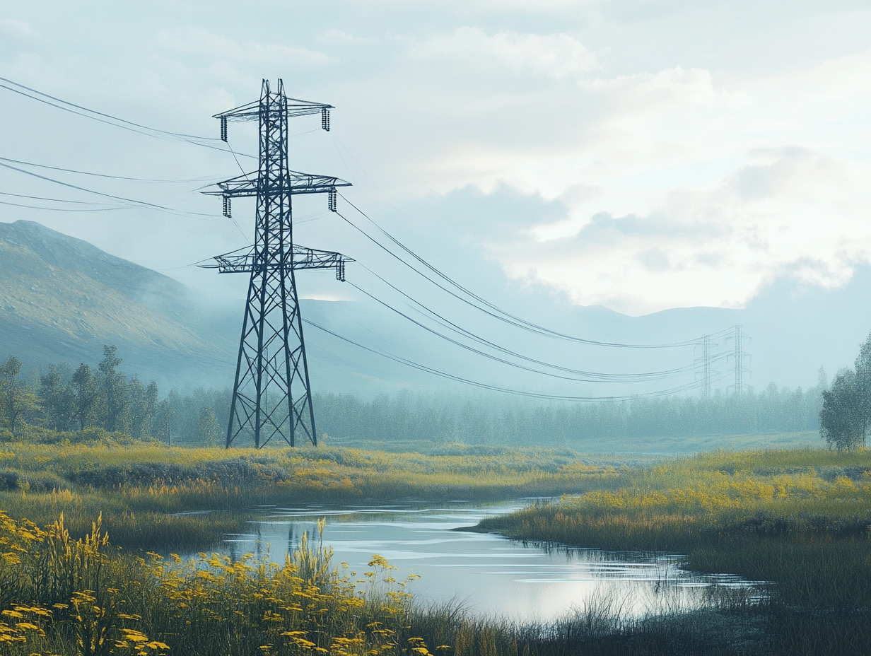 Guardian Switchgear in a Serene Digital Landscape