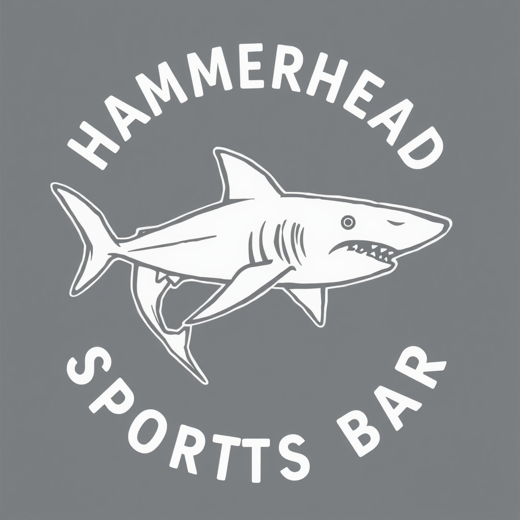 Hammerhead Sports Bar's Minimalist Shark Logo