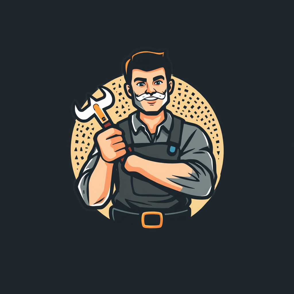 Handyman Man Logo Tool Company Design