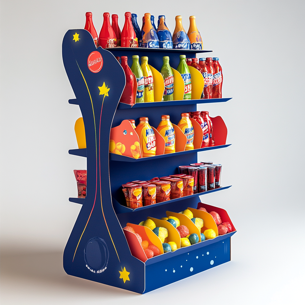 Haribo Gummy Candy Cardboard Display Stand Design