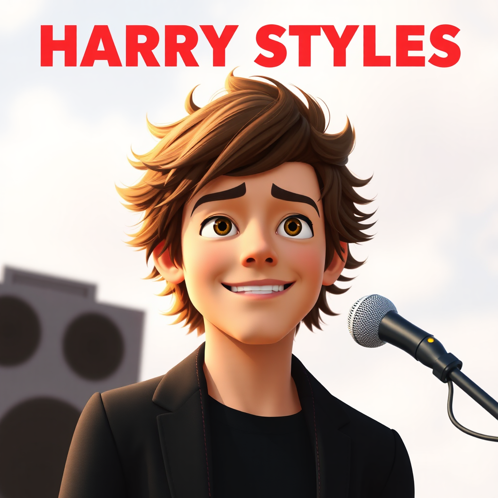 Harry Styles in Animated Pixar Movie Poster