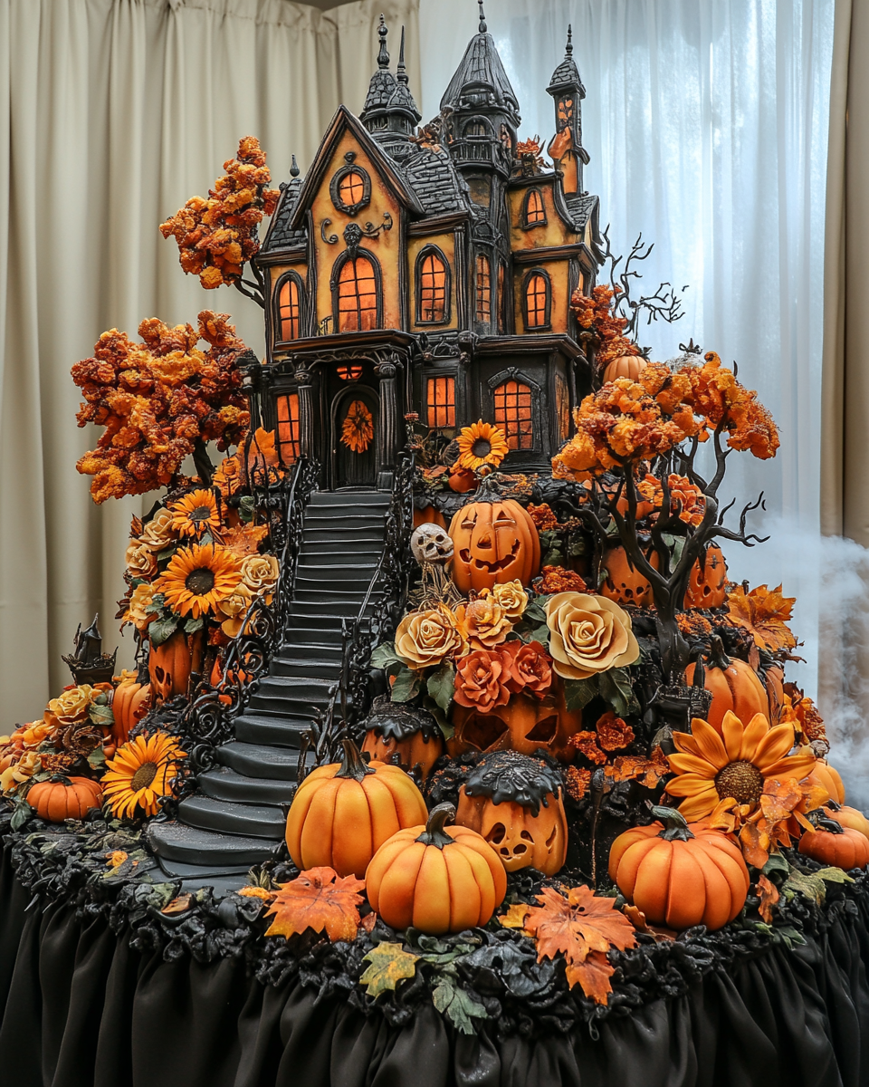 Haunted Mansion Cake at Elegant Halloween Ball