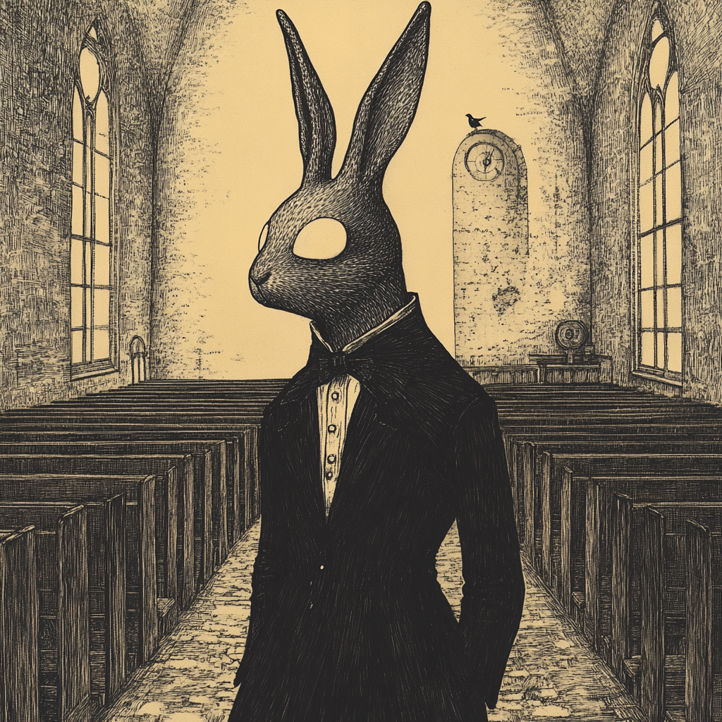 Haunted Rabbit: Beauty and Decay in Abandoned Chapel