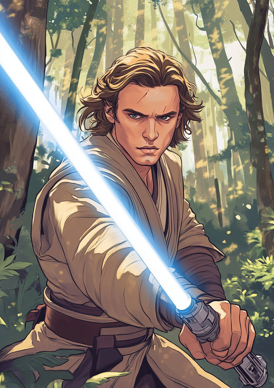 Heath Ledger as Jedi Padawan, Star Wars graphic novel.