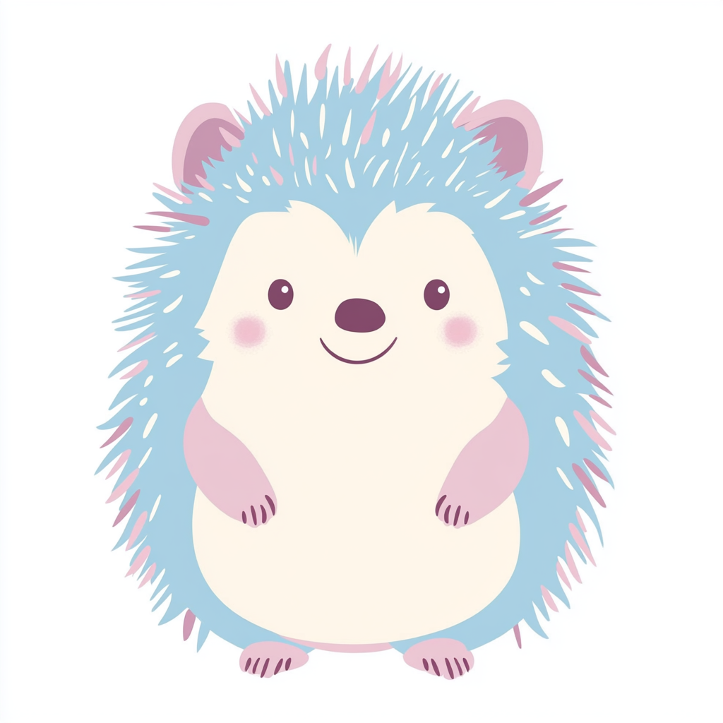 Hedgehog design for cricut machine in pastel colors.