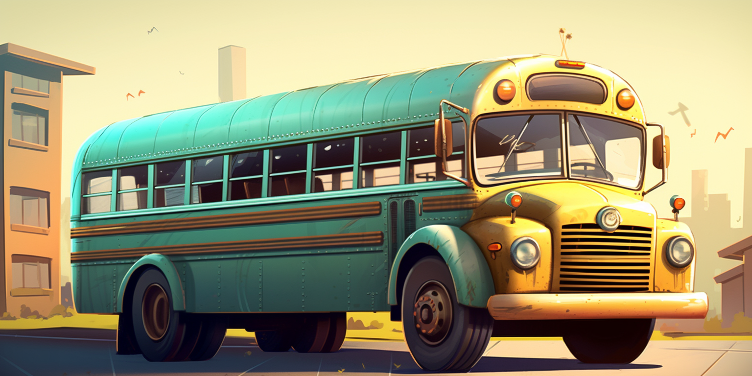 High quality digital illustration of school bus.