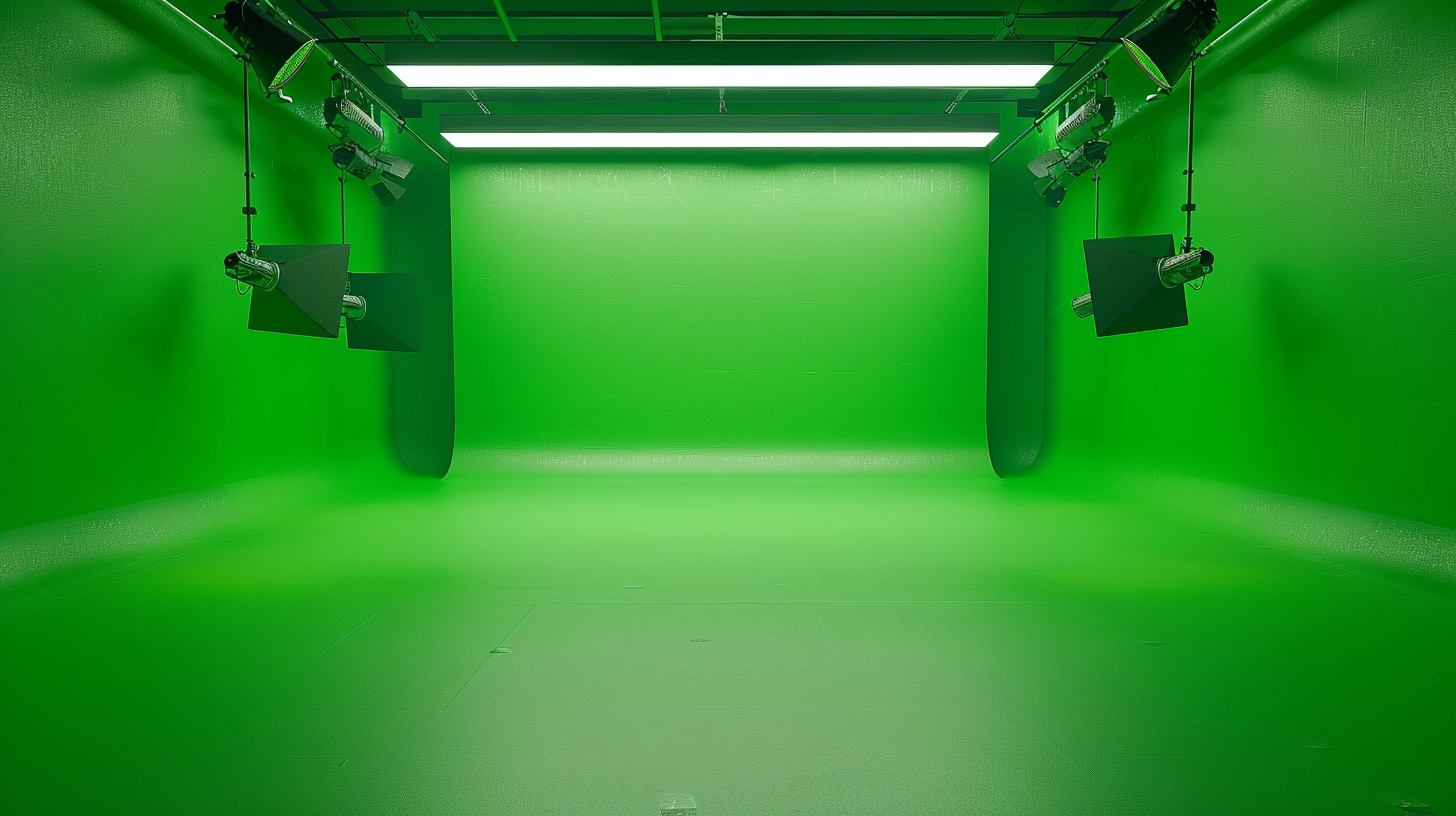 High-quality green screen perfect for video editing.