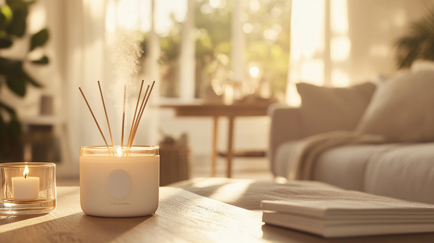 Home and office with fragrant candles creating cozy atmospheres.