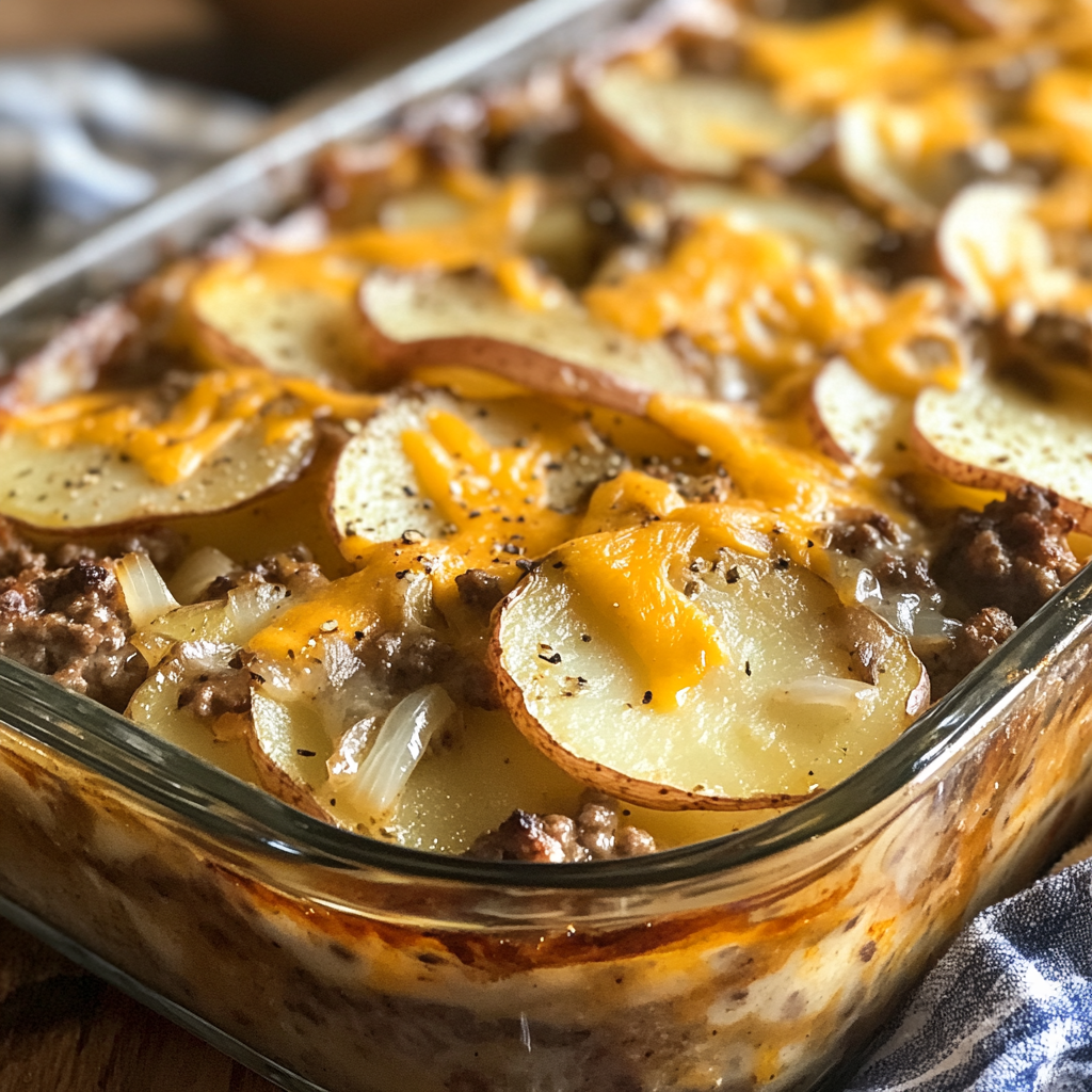 Homestyle Hamburger & Potato Bake: Bubbling Casserole Delight