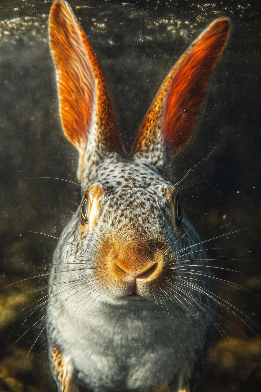 Hybrid creature with salmon scales and rabbit fur.