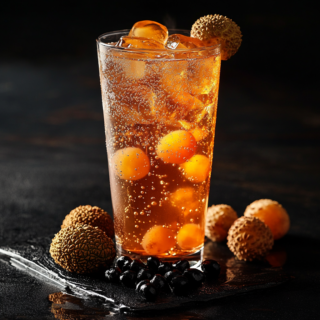 Hyper-realistic 16K Lychee Iced Tea Professional Photography