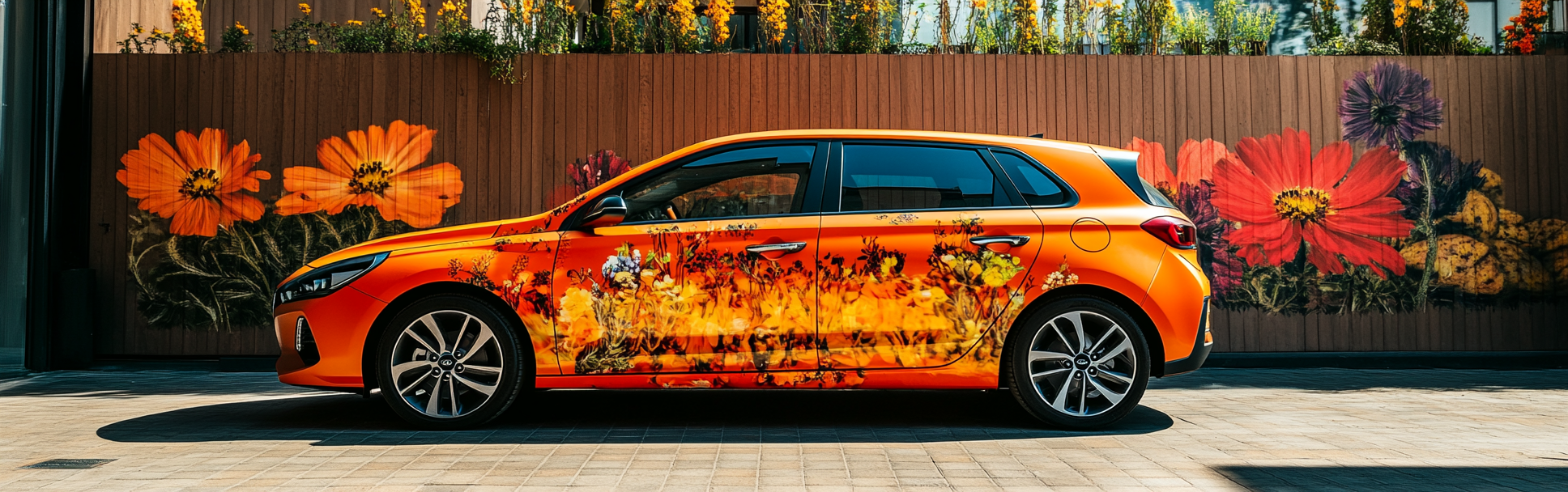 Hyundai i30 Combi Car Wrap with Flower Seeds