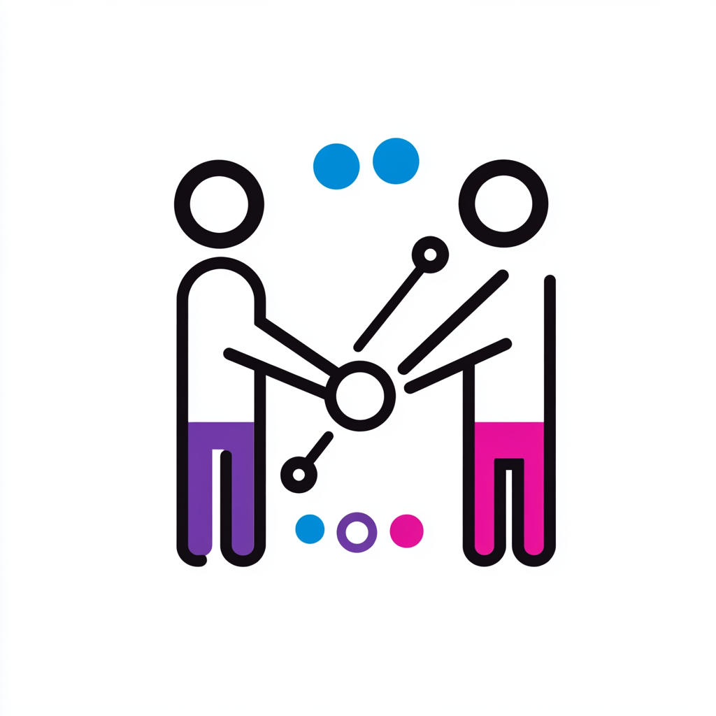 Icon symbolizing creative Consulting service focusing on collaboration.