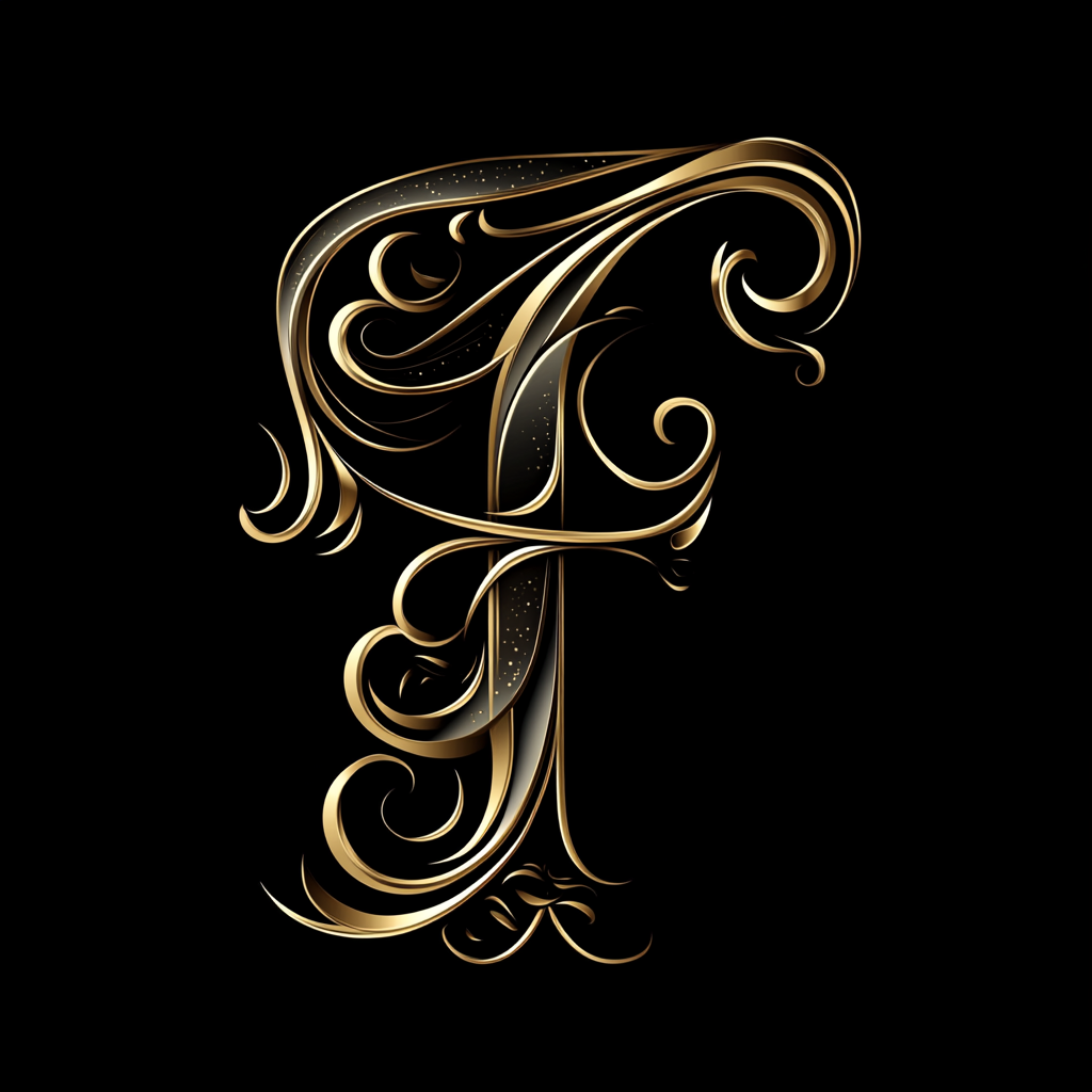 Iconic 'F' symbol combining classic calligraphy with modern elegance.