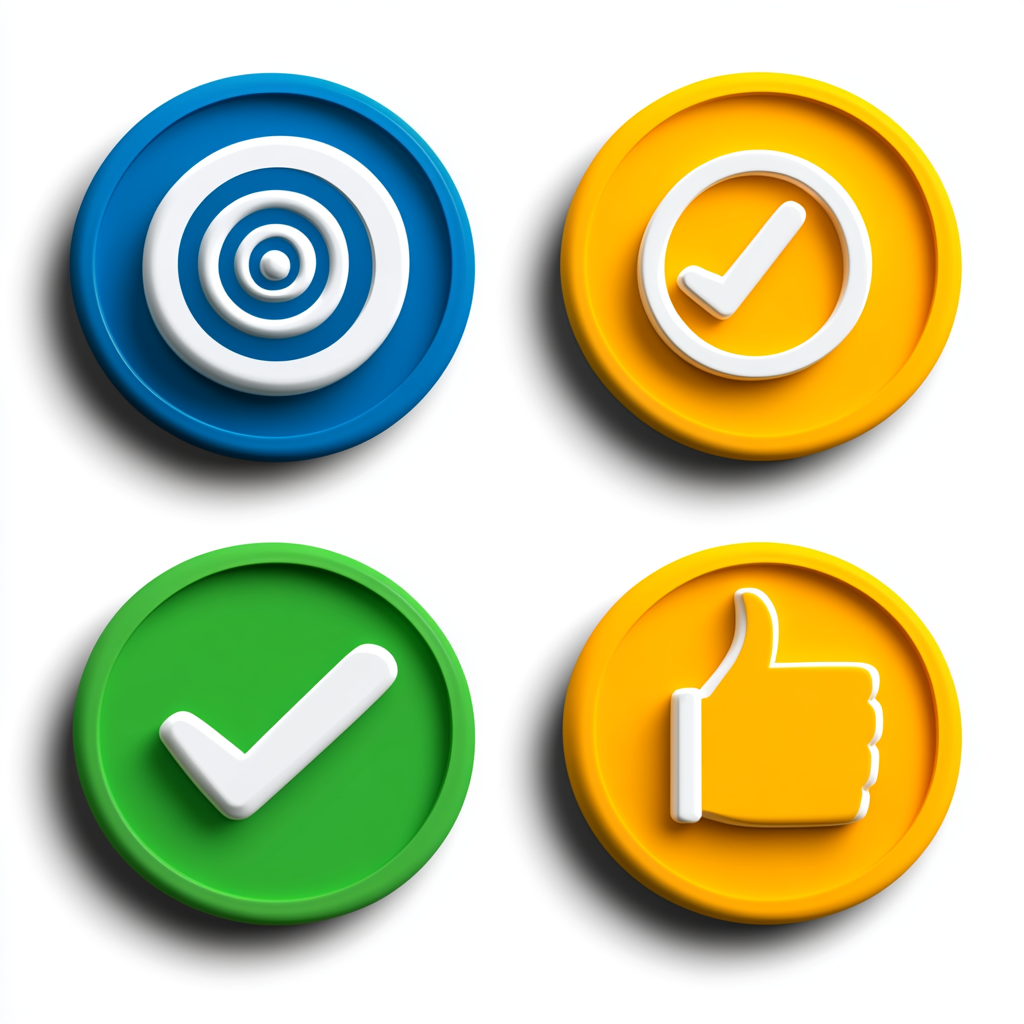 Icons for Data, Strategy, and Customer Satisfaction