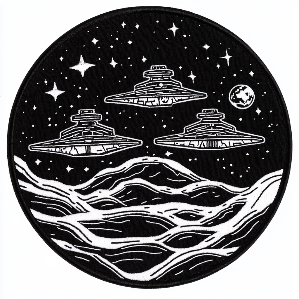 Imperial Star Destroyer Patch, NASA Style, Vector Artwork