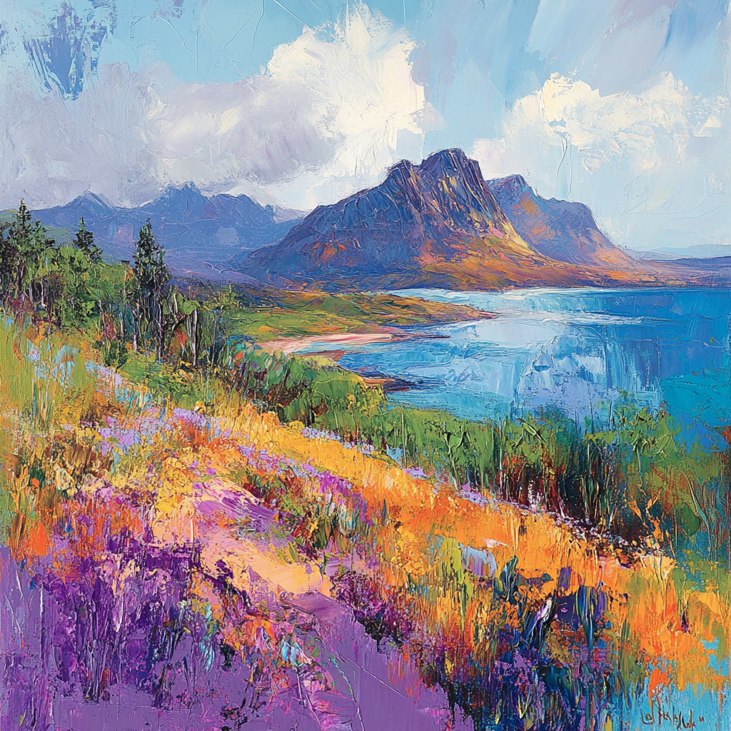 Impressionist Painting of Isle of Skye, Scotland