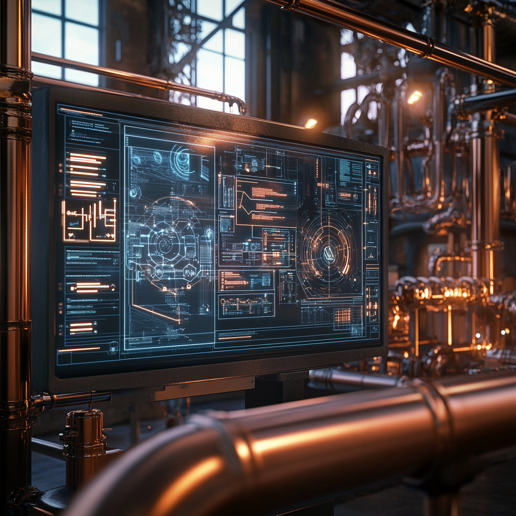 Industrial Console Showing Digital Transformation Phases