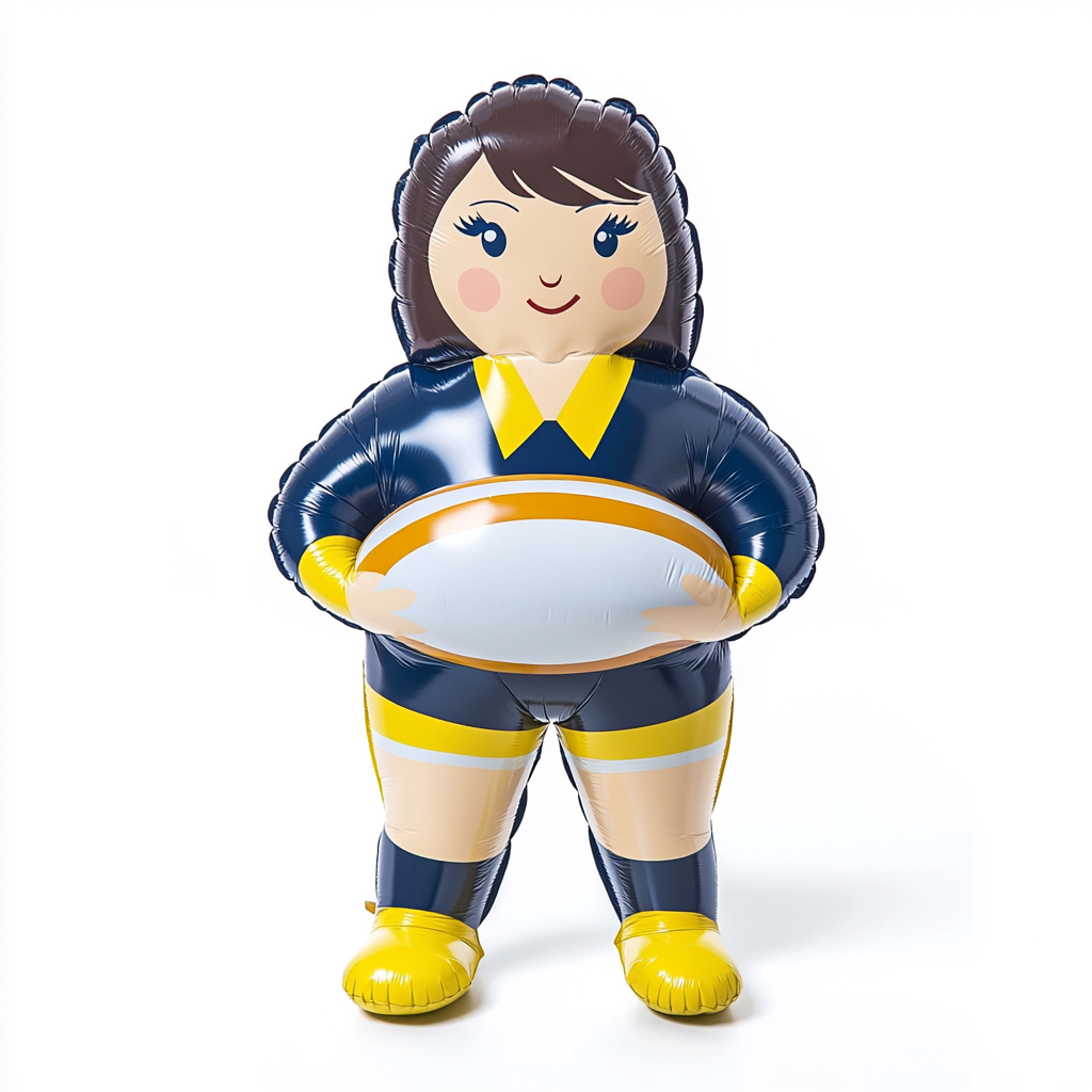 Inflatable Ilona Maher Rugby Dummy in Blue