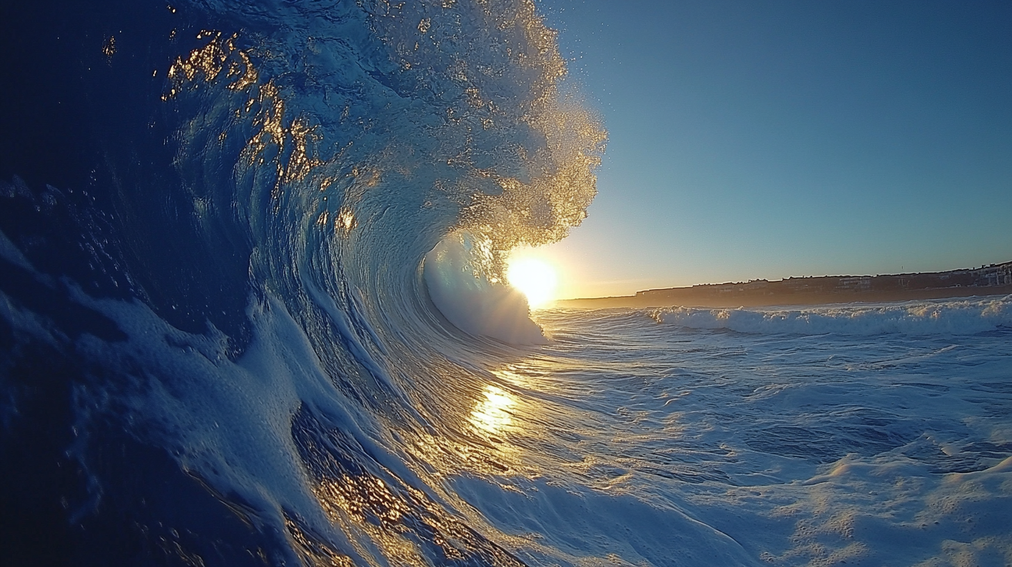 Inside the Blue Waves: A Bright Barrel View