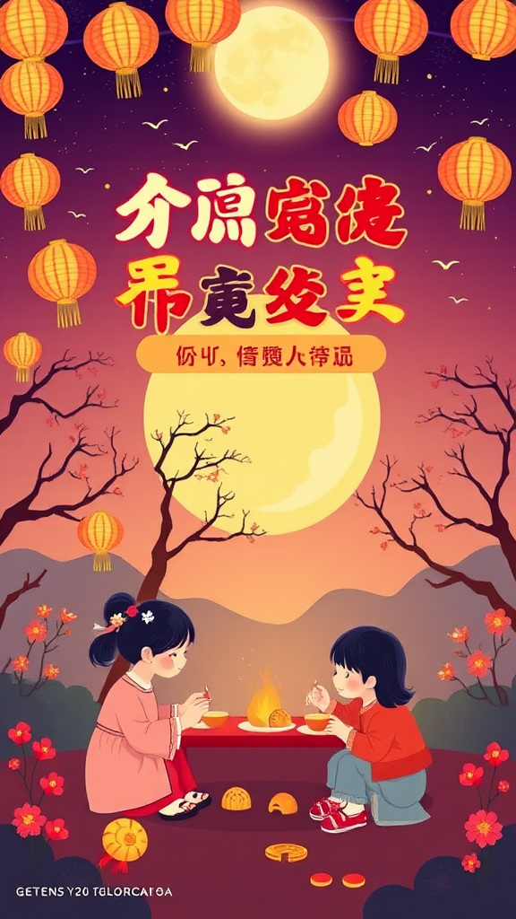 Inviting poster for Mid-Autumn Festival family event.