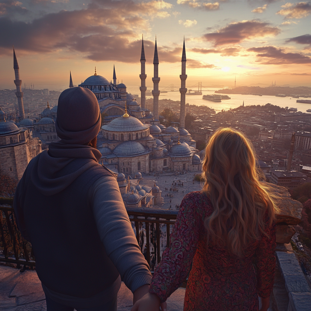 Istanbul 2024: Fascinating City View Sunset 3D Render