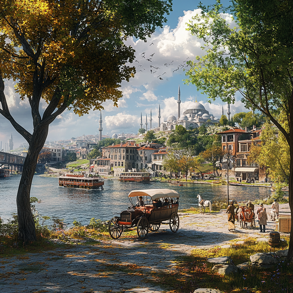 Istanbul in 1900s: Realistic, Fascinating 3D Render Photo