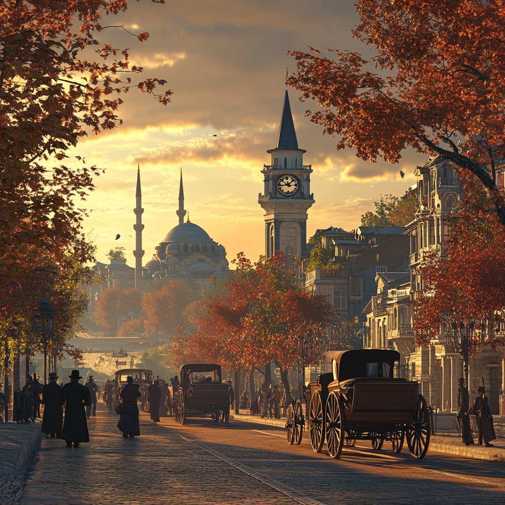 Istanbul in 1900s: Realistic & Imaginative City View