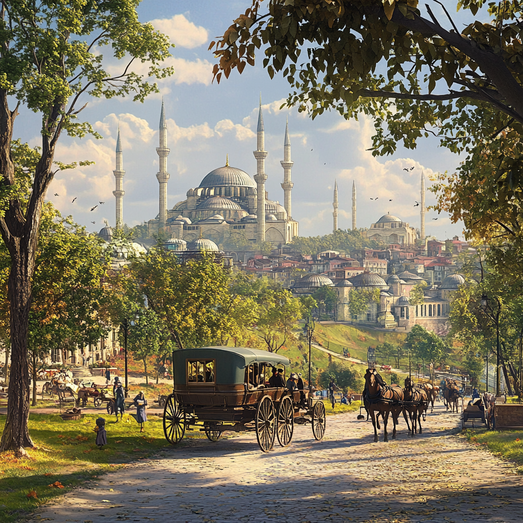 Istanbul in the 1900s: Photographic 3D Render Theme Park