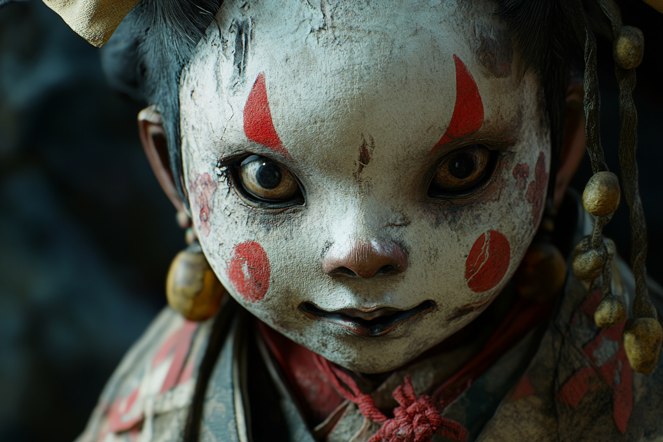 Japanese Yokai Child in Edo Period, High-Resolution Studio Photo