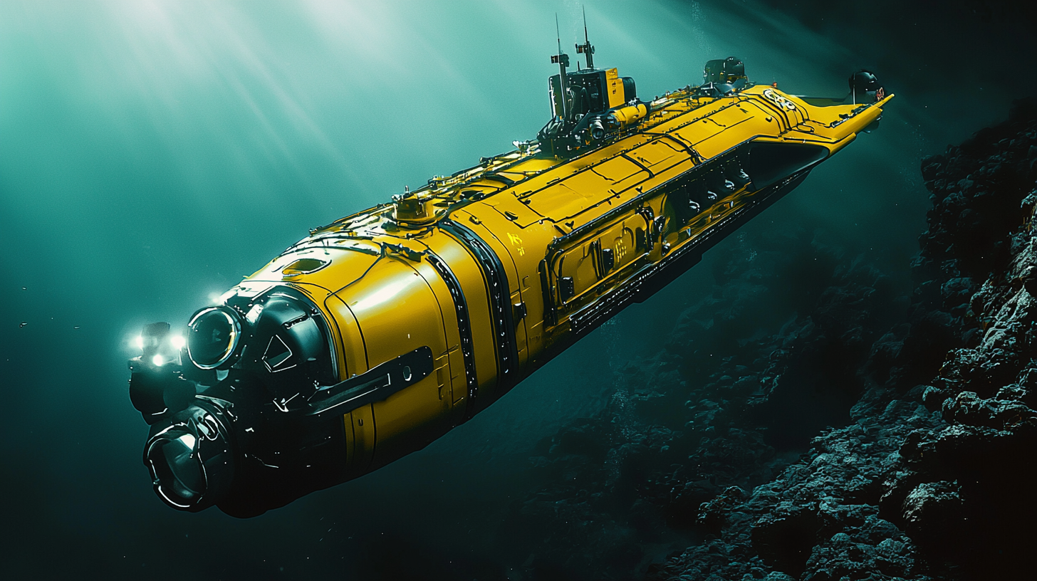 Jiaolong manned submersible exploring the Mariana Trench.