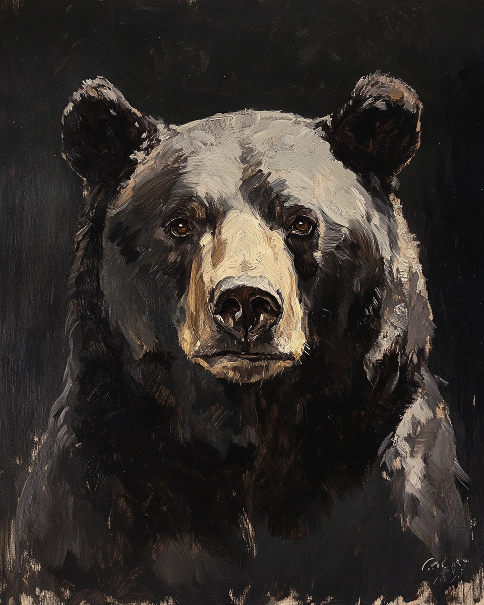 John Singer Sargent Bear Portrait Painting 4:5