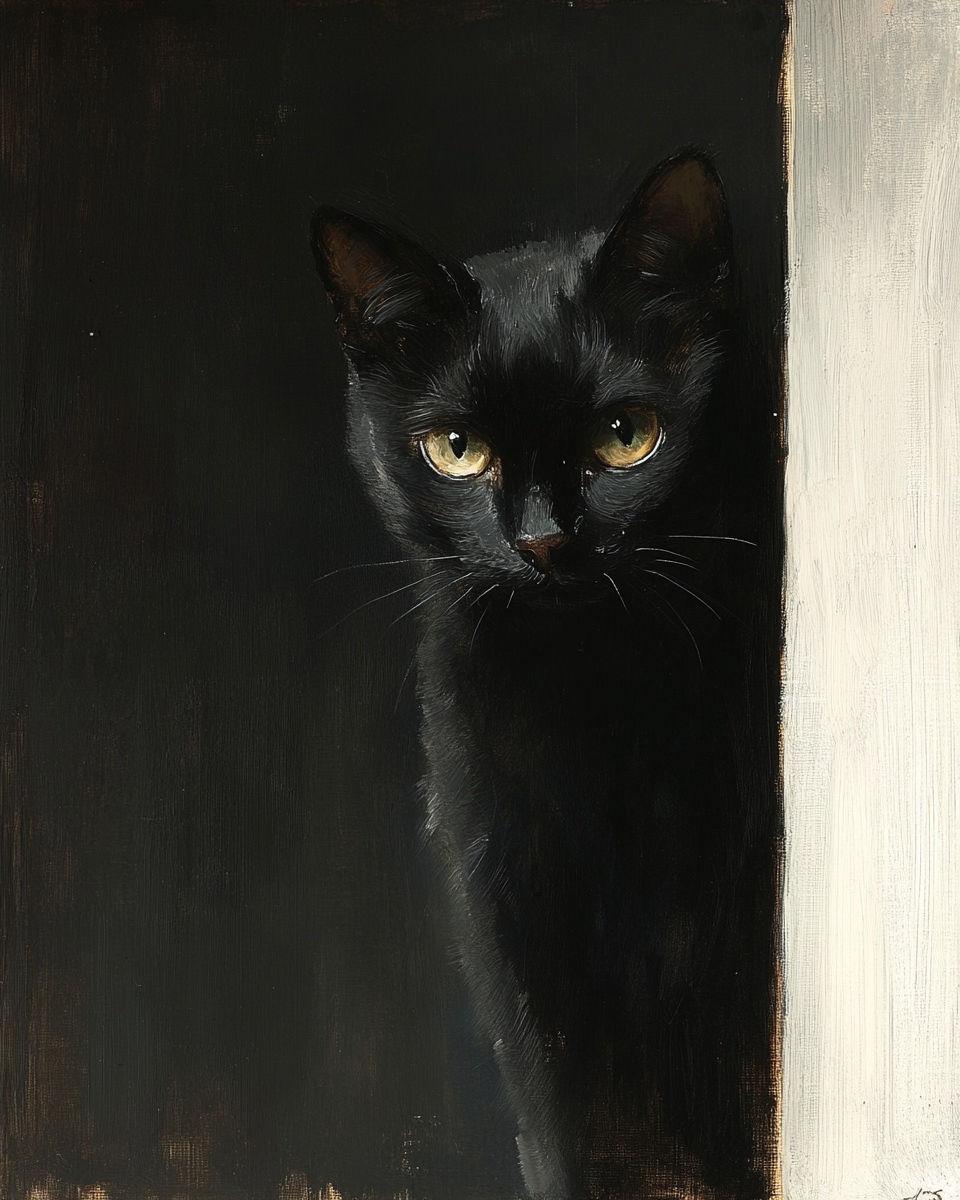 John Singer Sargent Black Cat Portrait Painting