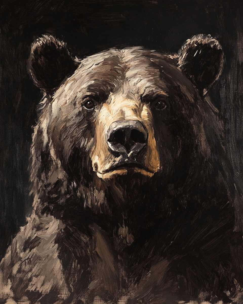 John Singer Sargent Portrait: Bear Towering Dramatic Lighting