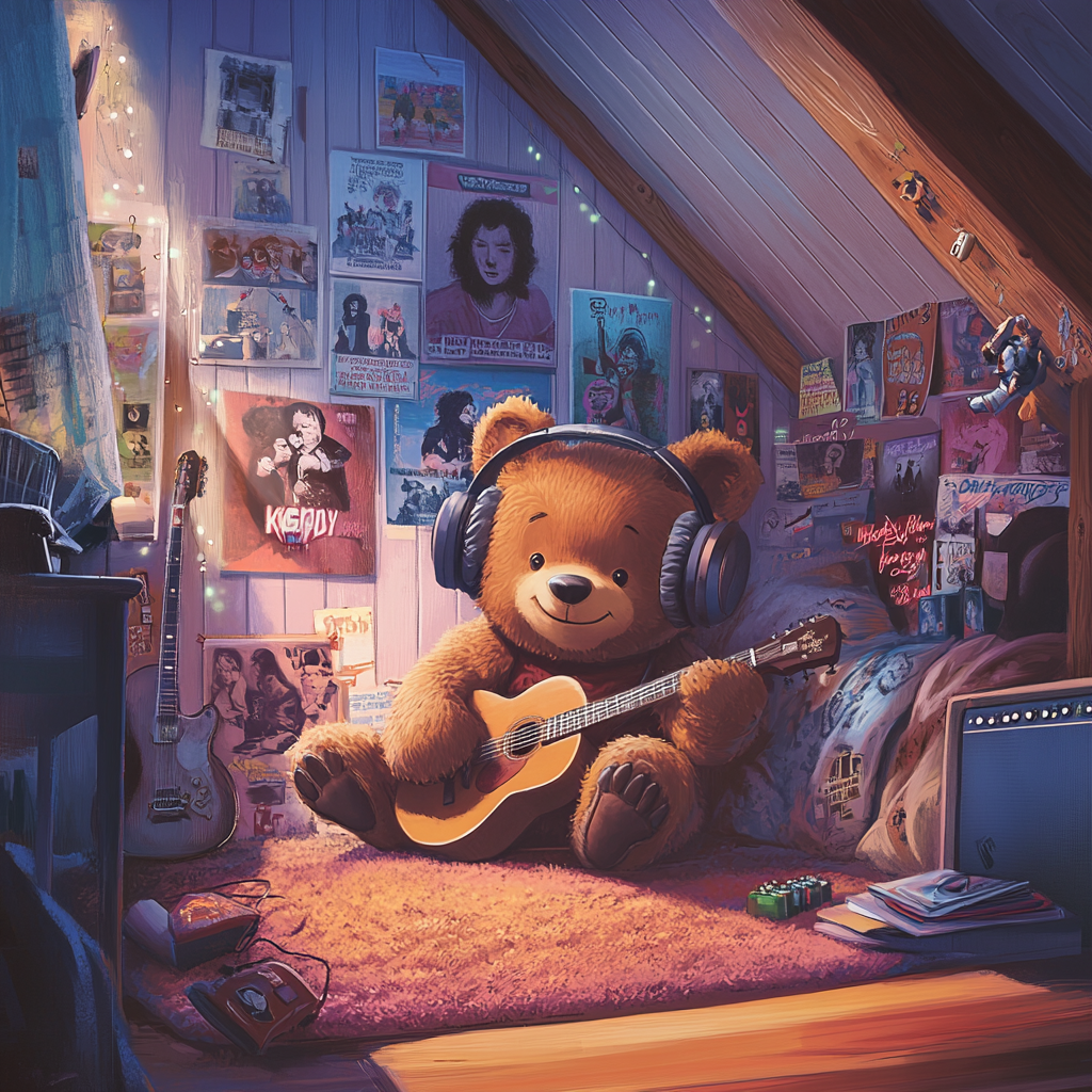 Jonny the Bear Rock Star in Cozy Cave