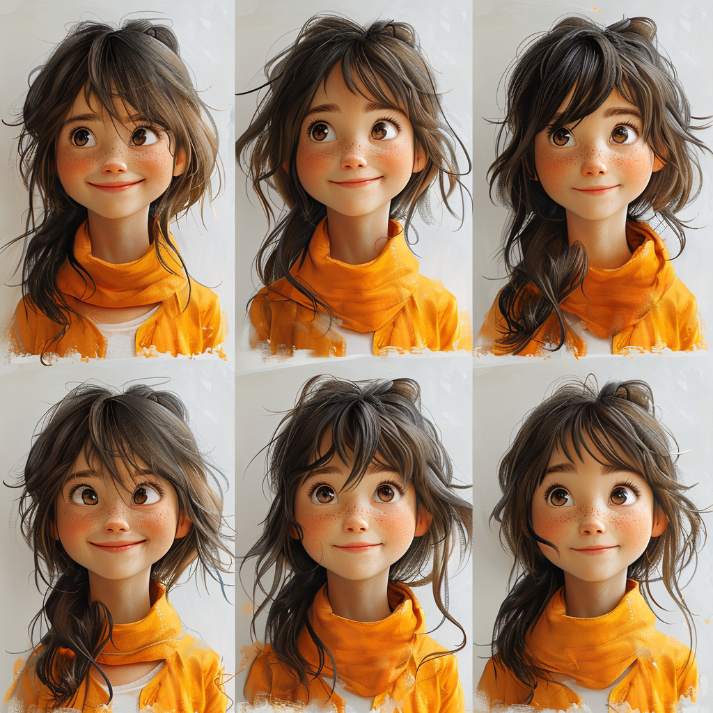 Joyful Child in Colorful Six-Panel Storyboard