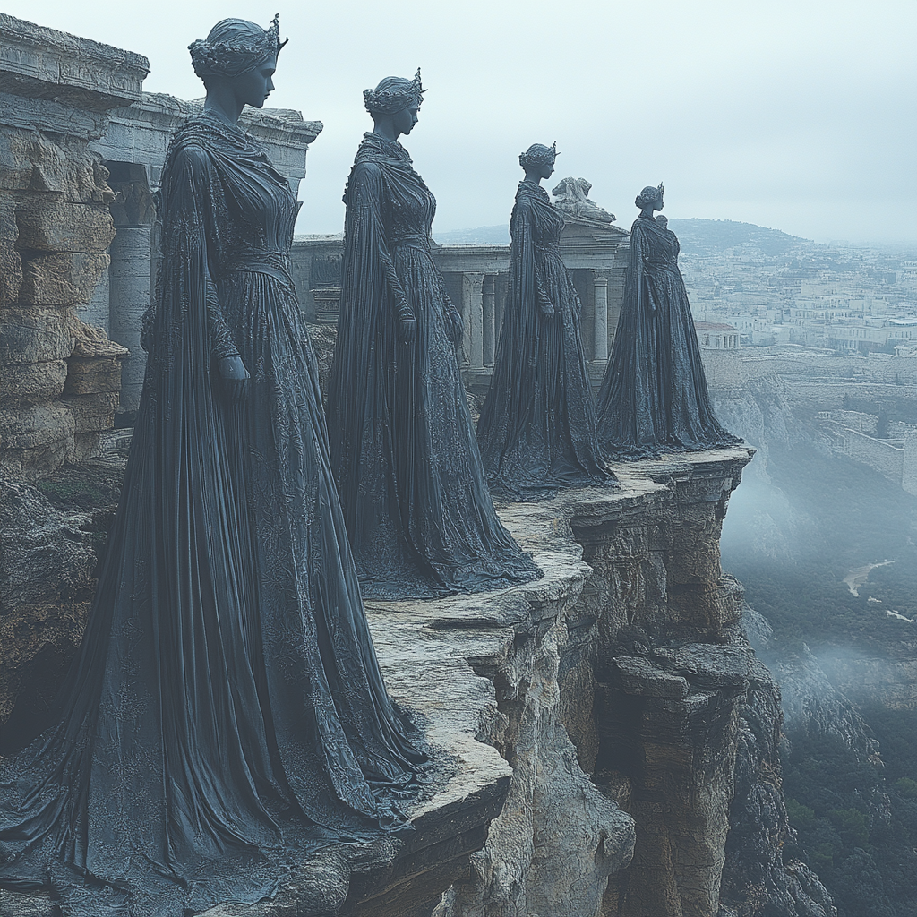 Karyatides statues in Dior Fall/Winter 2024 Collection