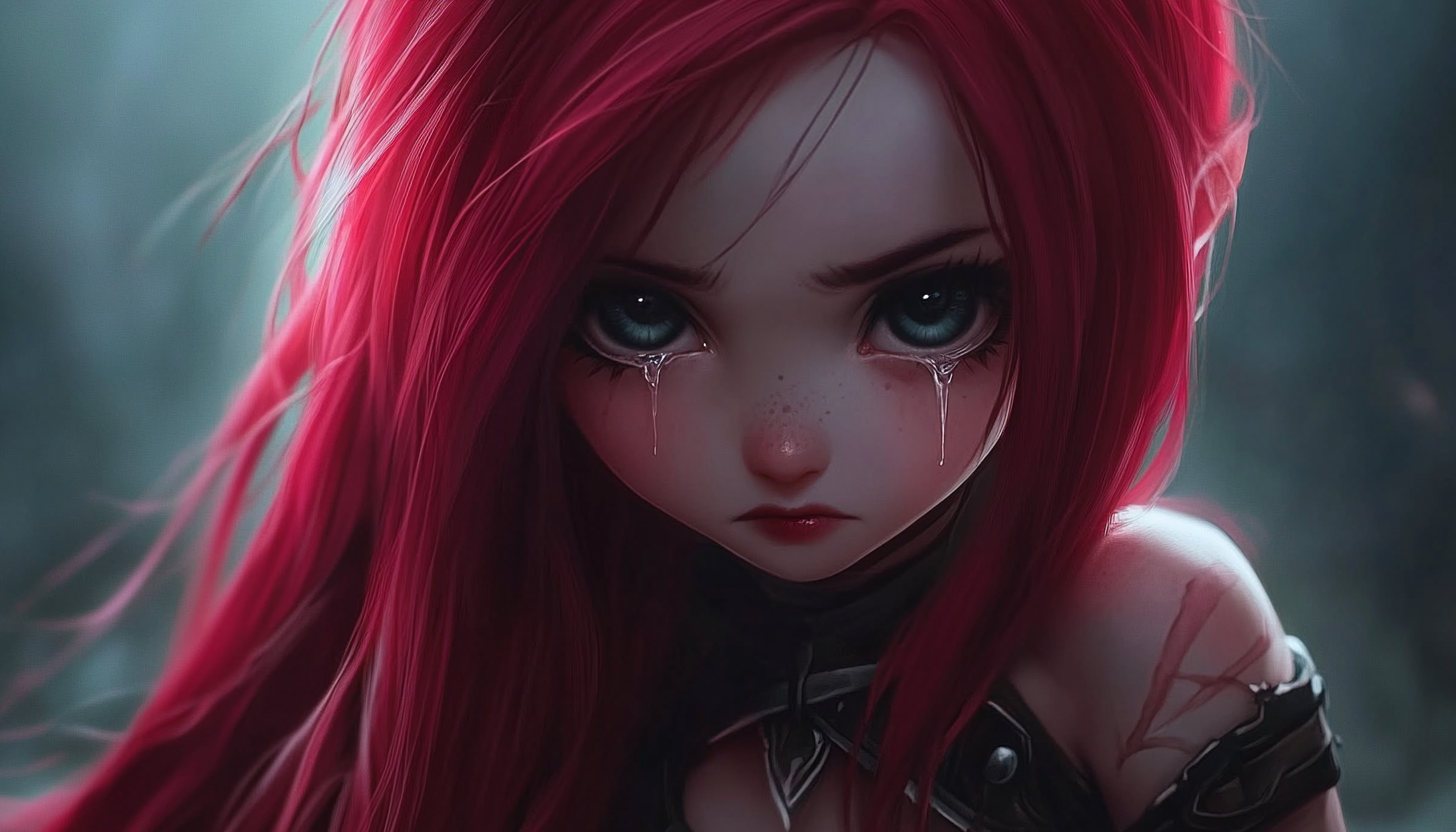 Katarina from League of Legends: Chibi Anime Style