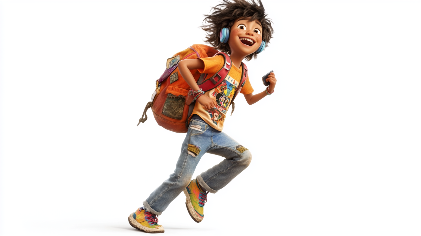 Kazakh Boy in Disney Pixar Movie Poster