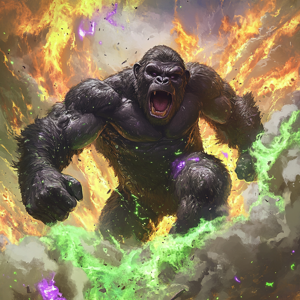 King Kong trapped in Elemental Ash Tempest