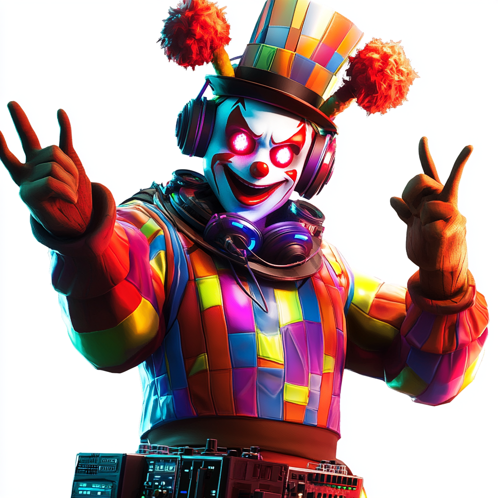 Kings Court Jester as Electronica DJ in Fortnite Style