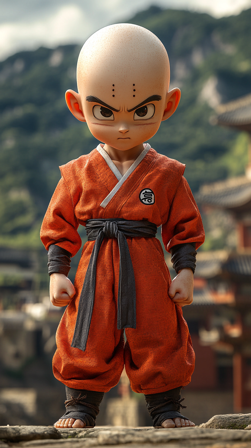 Krillin in Korean Martial Arts Outfit in Seoul