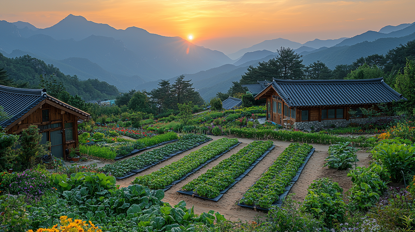 Landscape of Growing Vegetables in Gangwon-do, Korea