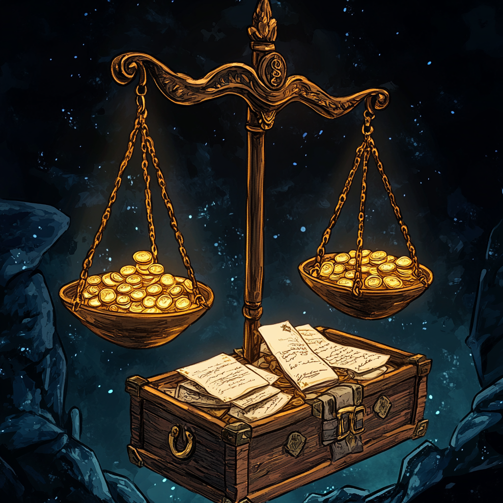 Legal rules vs gold treasure: An AI Image