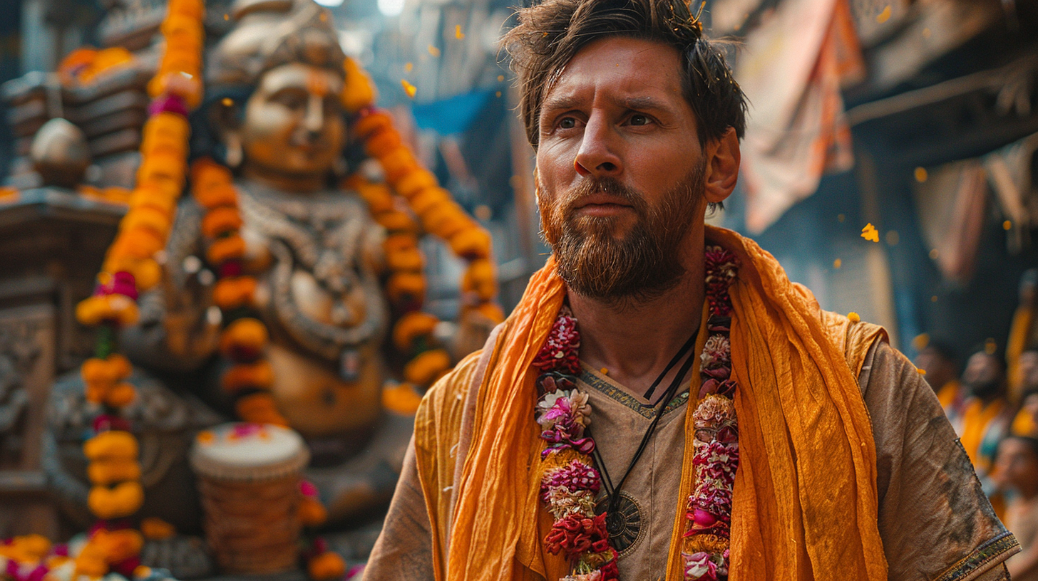 Lionel Messi in India at Ganesh Chaturthi Festival