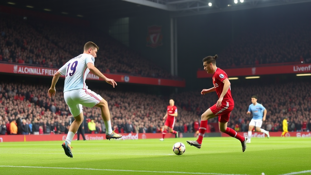 Liverpool FC playing football match at Anfield.